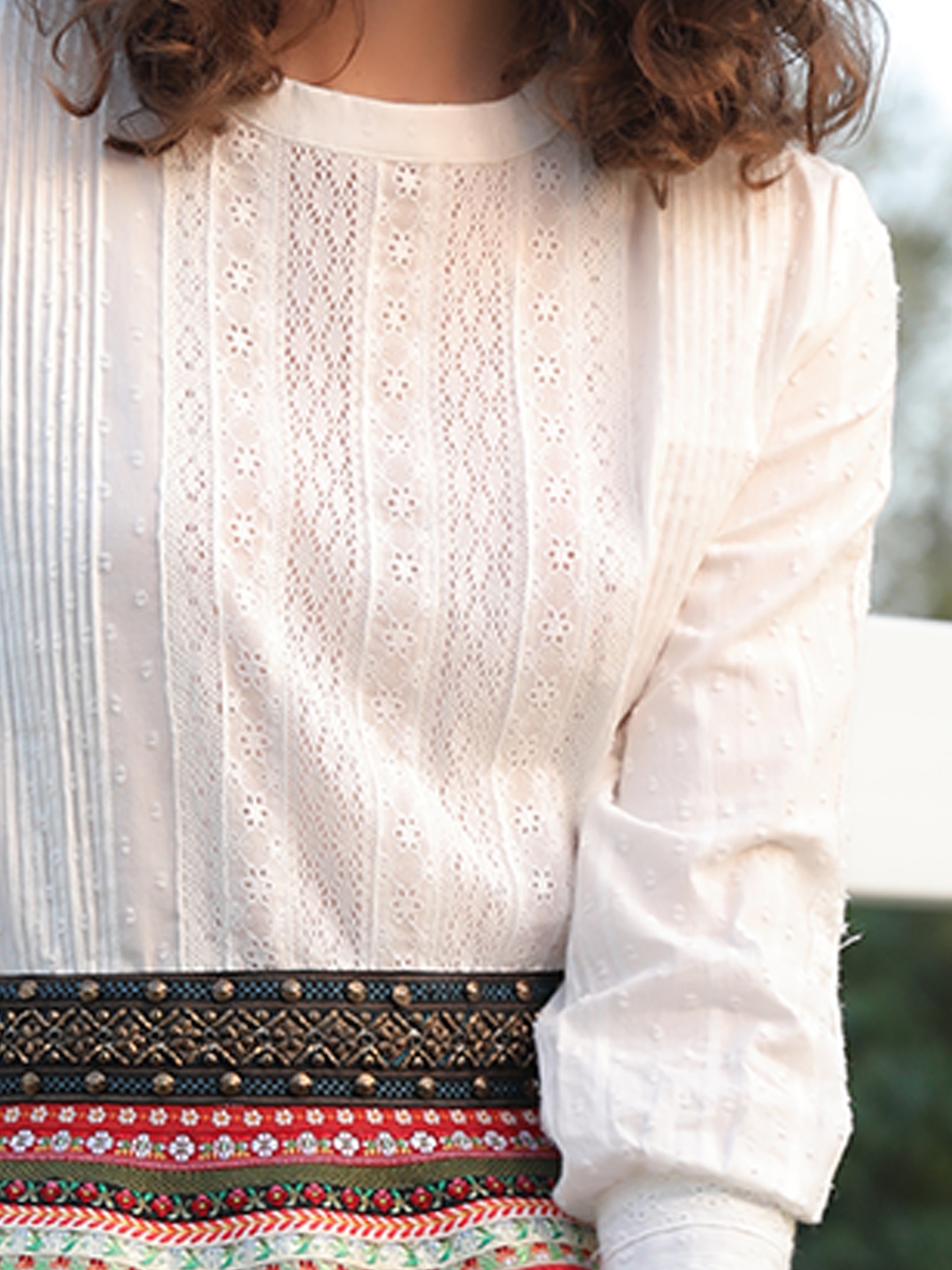 Beige Dirndl Bluse
