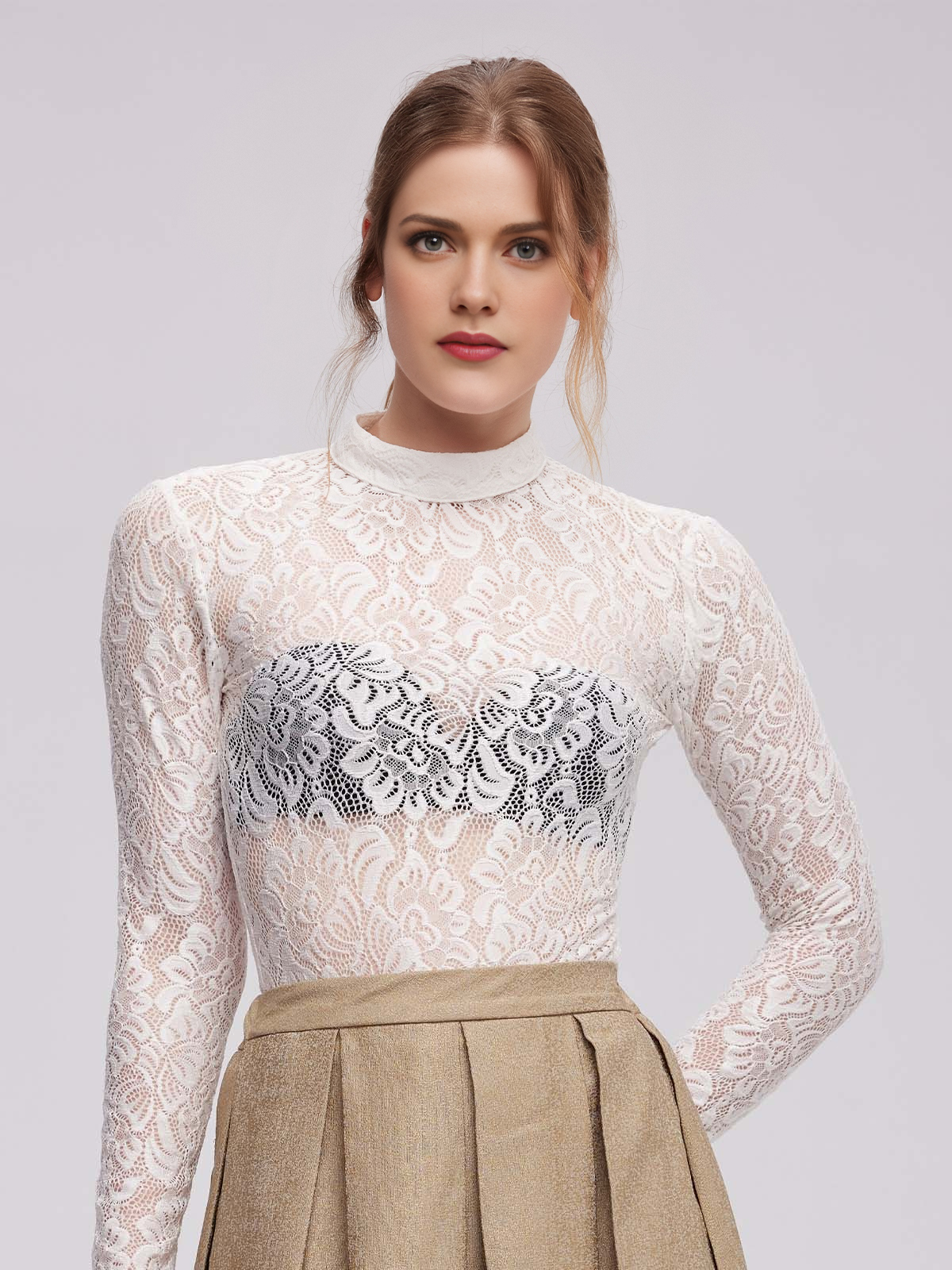Dirndl Bluse in Weiß
