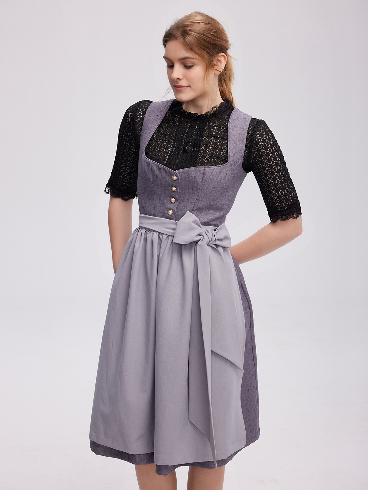 Dirndl Samt Dunkelgrün