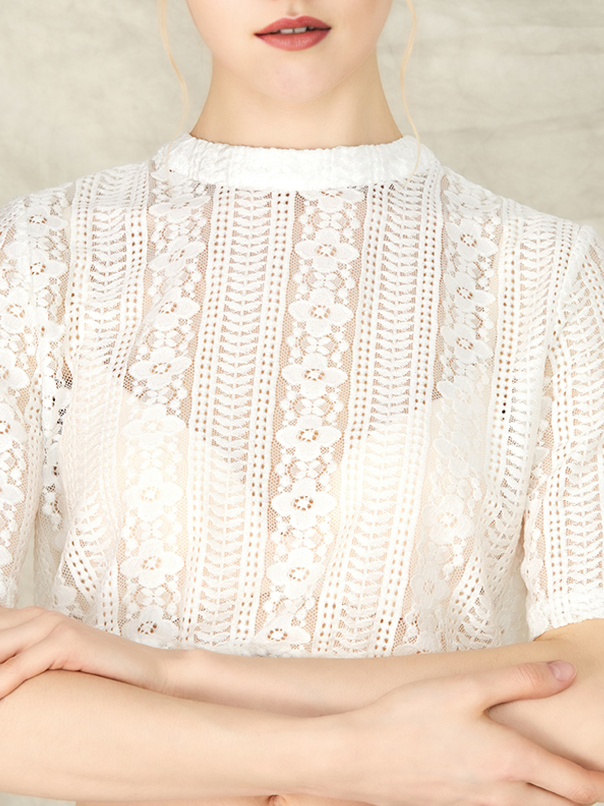 Dirndl Bluse in Weiß